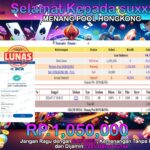 BUKTI JACKPOT TOGEL POOL HONGKONG TERPERCAYA DI INDONESIA TGL 18-07-2024