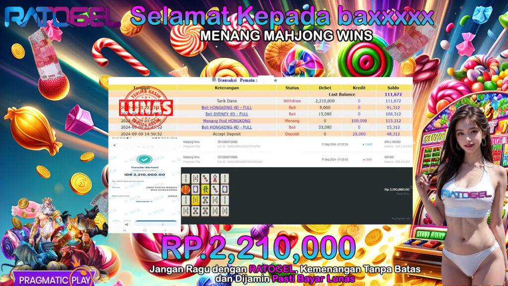 BUKTI JACKPOT SLOT MAHJONG WINS TERPERCAYA DI INDONESIA TGL 11-09-2024