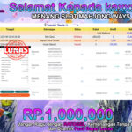 BUKTI JACKPOT SLOT MAHJONG WAYS  TERPERCAYA DI INDONESIA TGL 20-09-2024