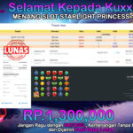 BUKTI JACKPOT SLOT STARLIGHT PRINCESS 1000 TERPERCAYA DI INDONESIA TGL 15-09-2024