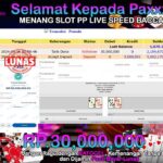 BUKTI JACKPOT PP LIVE SPEED BACCARAT TERPERCAYA DI INDONESIA TGL 26-09-2024