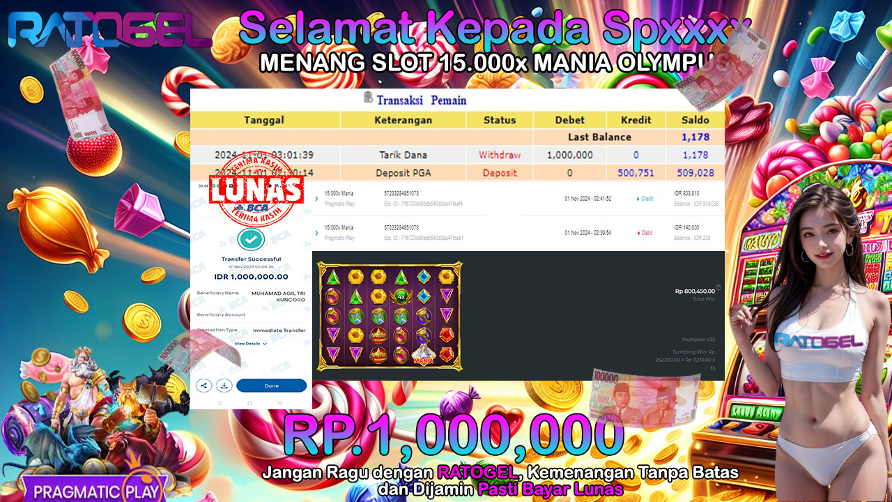 BUKTI JACKPOT SLOT GATES OF OLYMPUS  TERPERCAYA DI INDONESIA TGL 01-11-2024