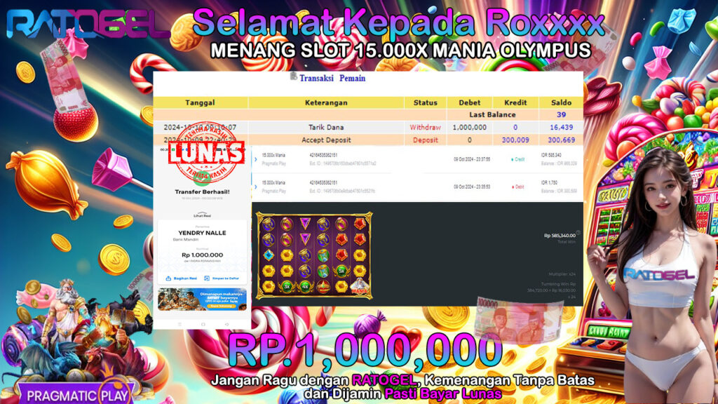 BUKTI JACKPOT SLOT 15.000X MANIA OLYMPUS TERPERCAYA DI INDONESIA TGL 10-10-2024