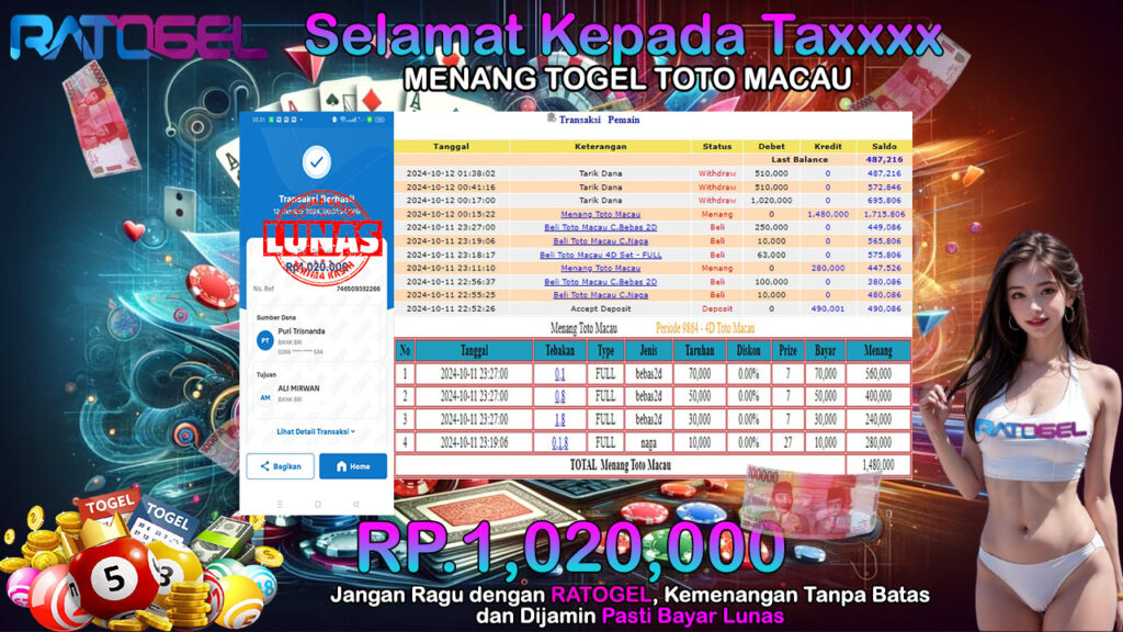 BUKTI JACKPOT TOGEL TOTO MACAU TERPERCAYA DI INDONESIA TGL 12-10-2024