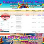 BUKTI JACKPOT SLOT MAHJONG WAYS TERPERCAYA DI INDONESIA TGL 22-10-2024