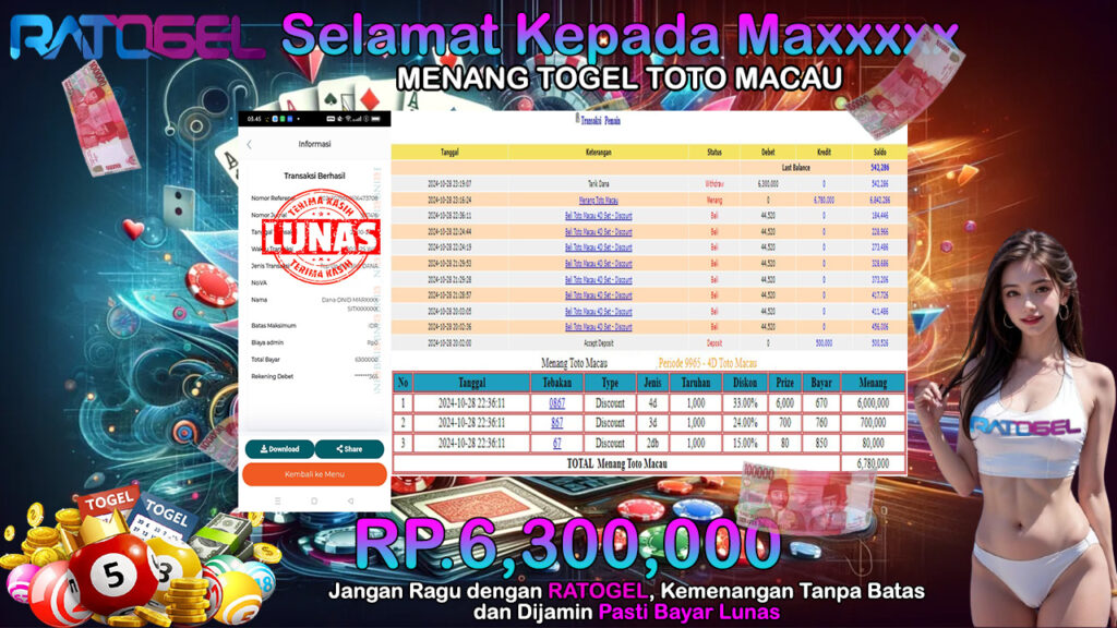 BUKTI JACKPOT TOGEL TOTO MACAU TERPERCAYA DI INDONESIA TGL 29-10-2024